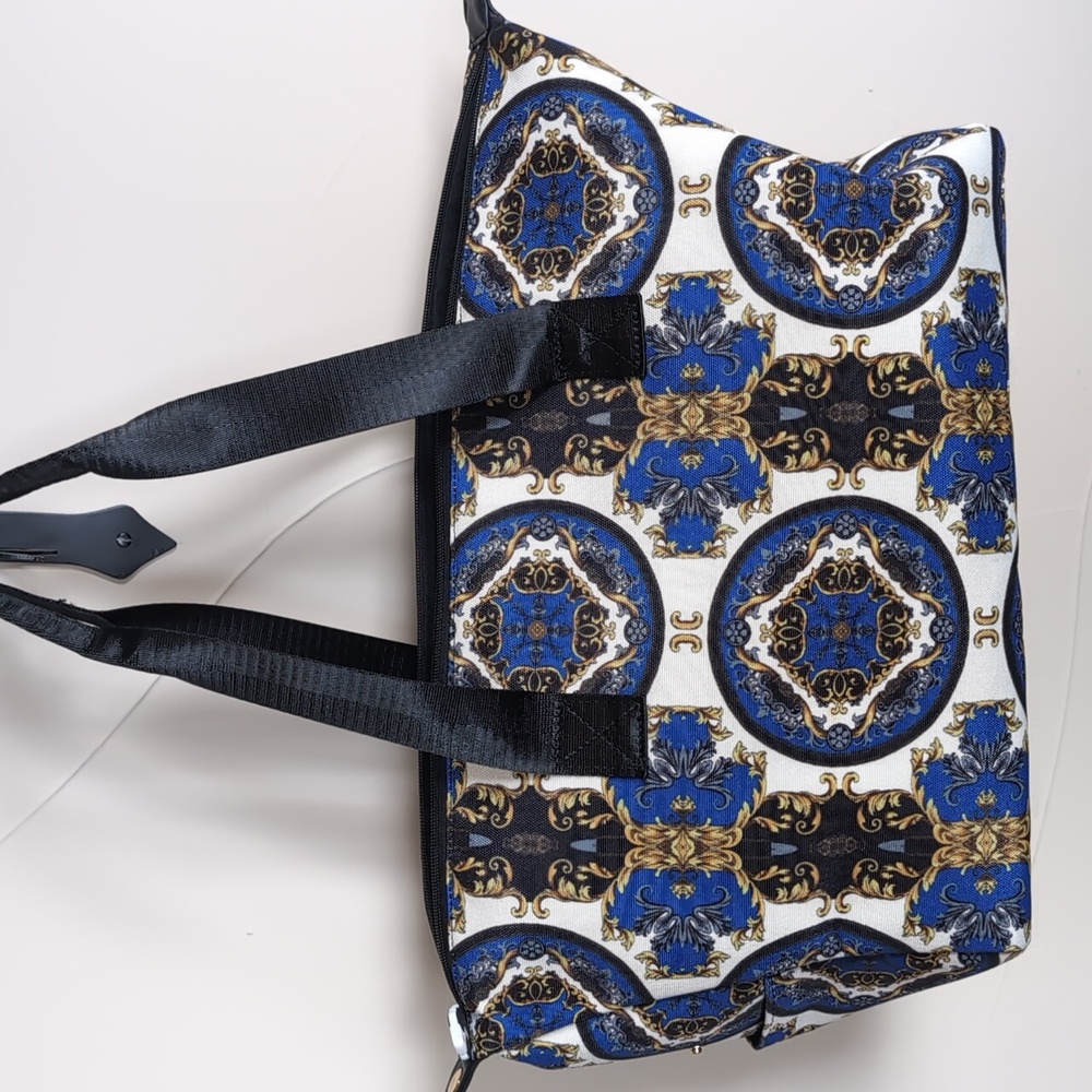 Alice + Olivia Fab-fit-fun Ornate Travel Duffle Bag In Romance Sapphire. NWT